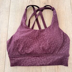Women's Purple Leopard Print Rosa V2 Sports Bra